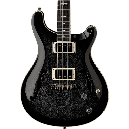 PRS SE Hollowbody Standard Electric Guitar in Black Dog Hair Smokeburst