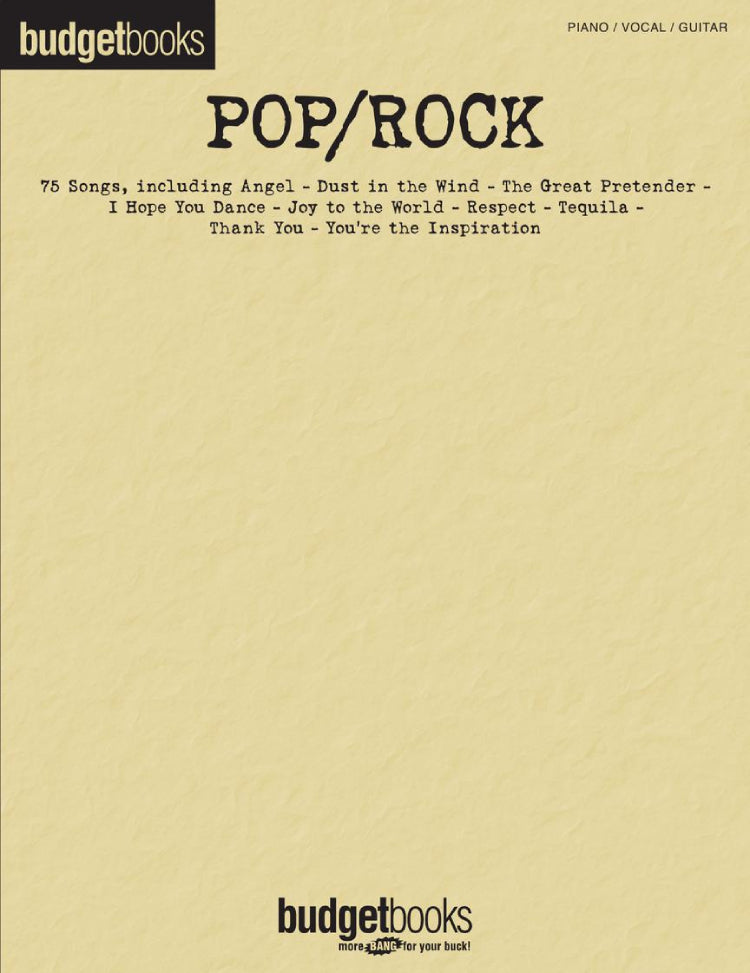 Budget Books Pop/Rock PVG