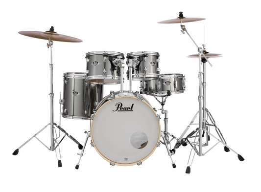 Pearl Export 20" Fusion 5 Piece Drum Kit in Smokey Chrome