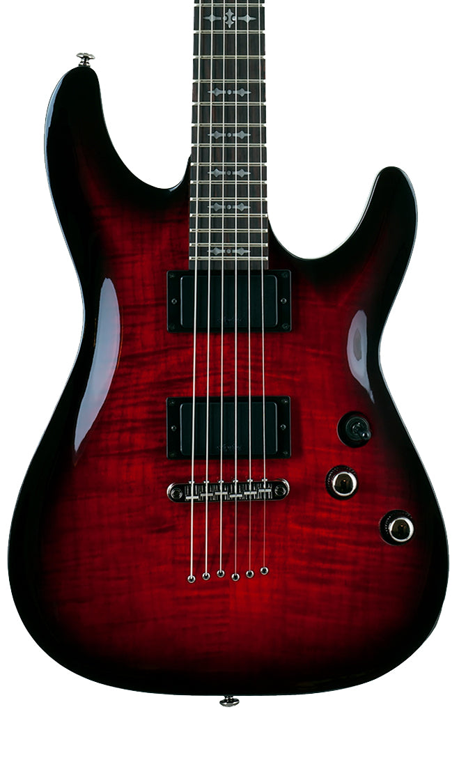 Schecter Demon 6 Electric Guitar in Crimson Red Burst