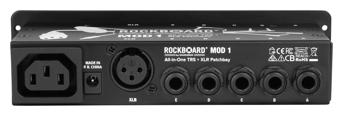 RockBoard MOD 1 V2 All in One TRS & XLR, IEC And Barrel Patchbay