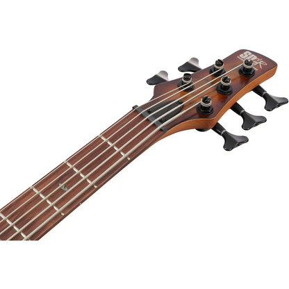 Ibanez SR505AL 5-String Left Handed Electric Bass Guitar in Mahogany Brown Burst Low Gloss