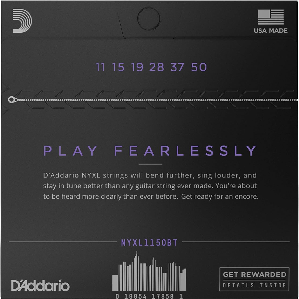 D'Addario NYXL Balanced Tension Medium Electric Guitar Strings 11-50 Gauge