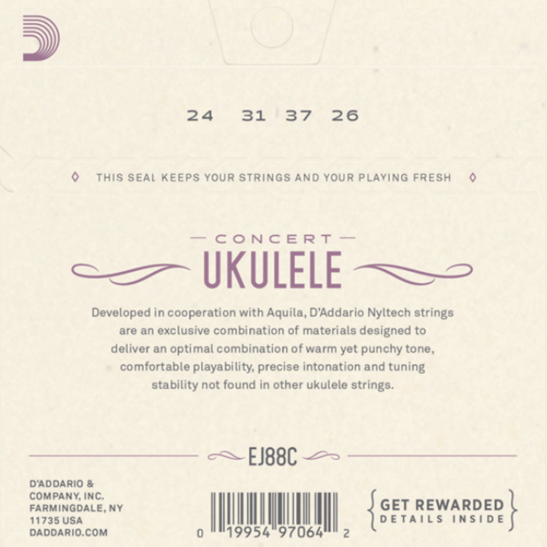 DAddario EJ88C Nyltech Concert Ukulele Strings