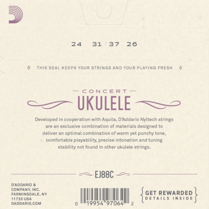 DAddario EJ88C Nyltech Concert Ukulele Strings