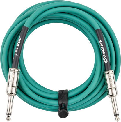 Fender Contour 18.6' Instrument Cable in Sherwood Green