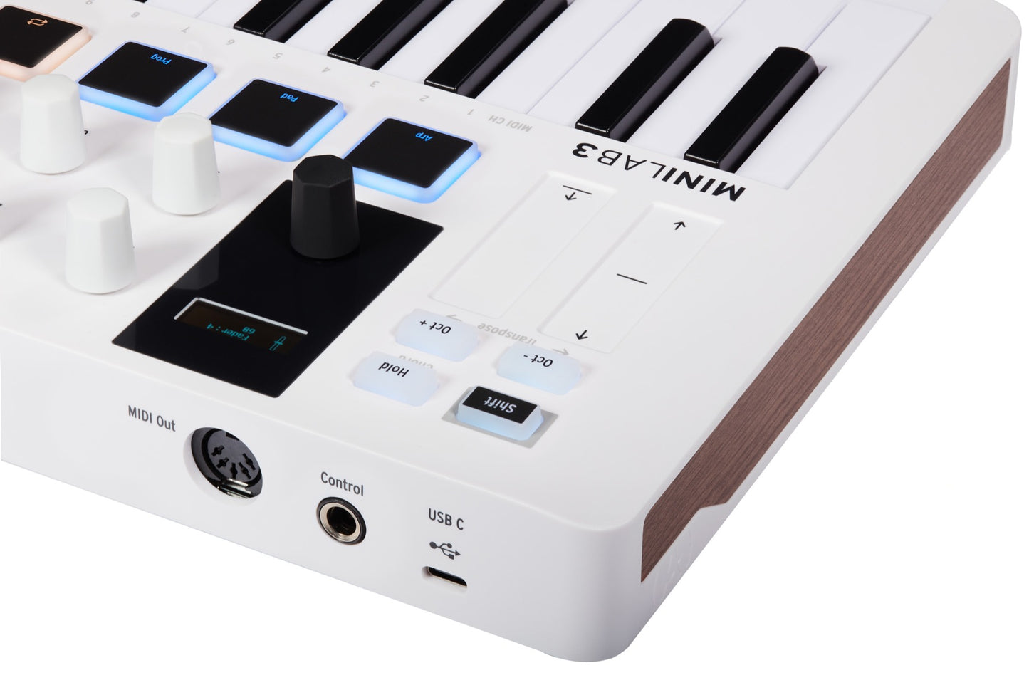 Arturia MiniLAB 3 Compact MIDI Keyboard & Pad Controller in White