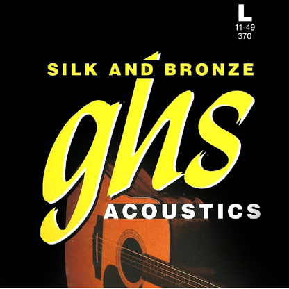 GHS 370 Silk and Bronze Copper Tin Phosphor Alloy Acoustic Guitar Strings 11-49 Gauge