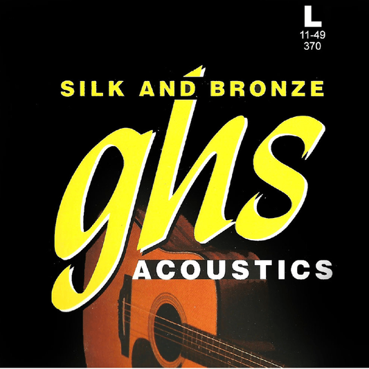 GHS 370 Silk and Bronze Copper Tin Phosphor Alloy Acoustic Guitar Strings 11-49 Gauge