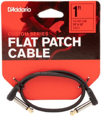 D'Addario 1' Right Angle to Right Angle Flat Patch Cable