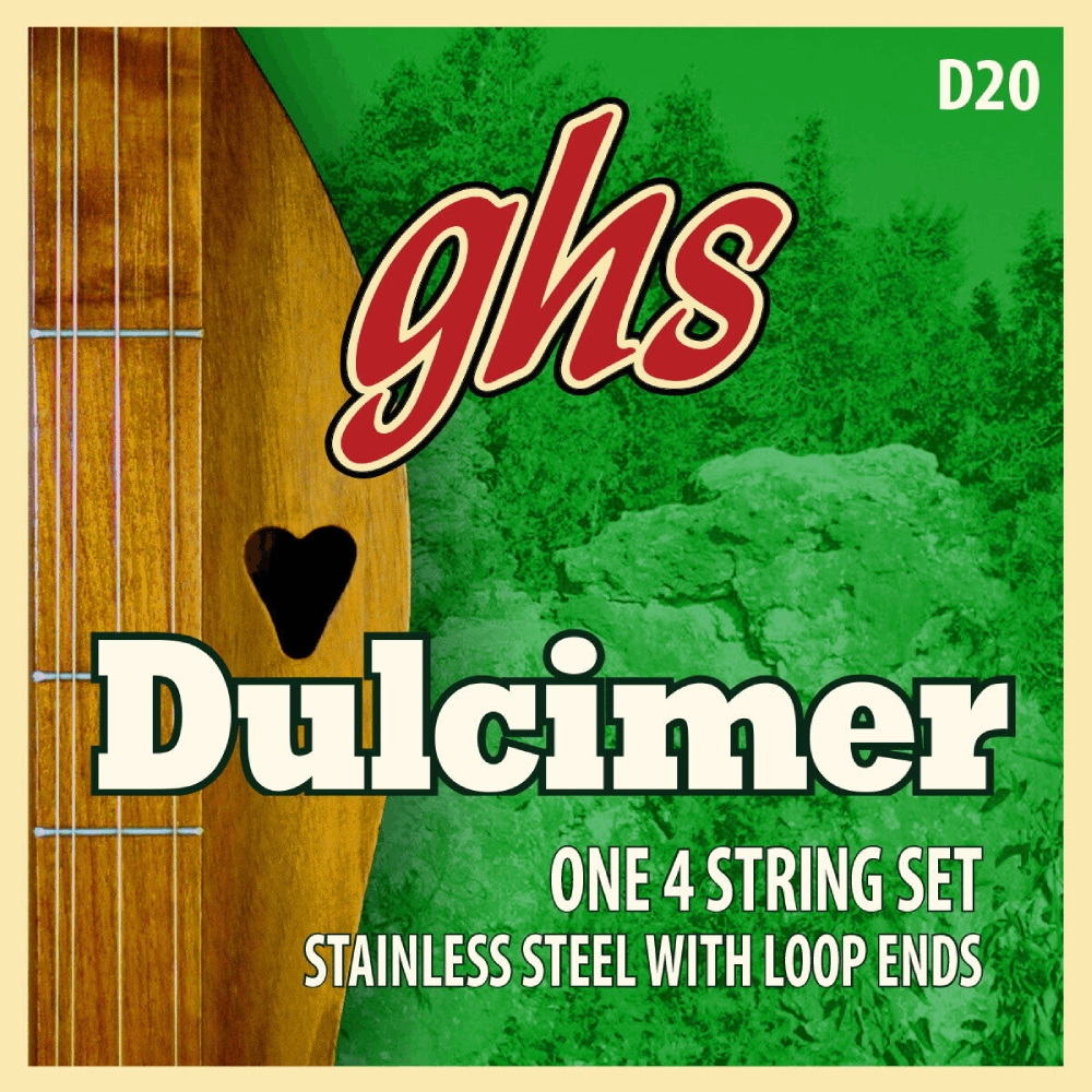 GHS D20  Dulcimer Stainless Steel Strings Ionian Tuning Loop End 12-20 Gauge