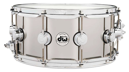 DW Collectors Series 6.5" x 14" Stainless Steel Snare Drum