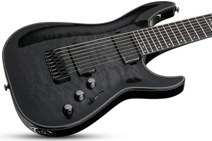 Schecter Hellraiser Hybrid C 8 8 String in Trans Black Burst