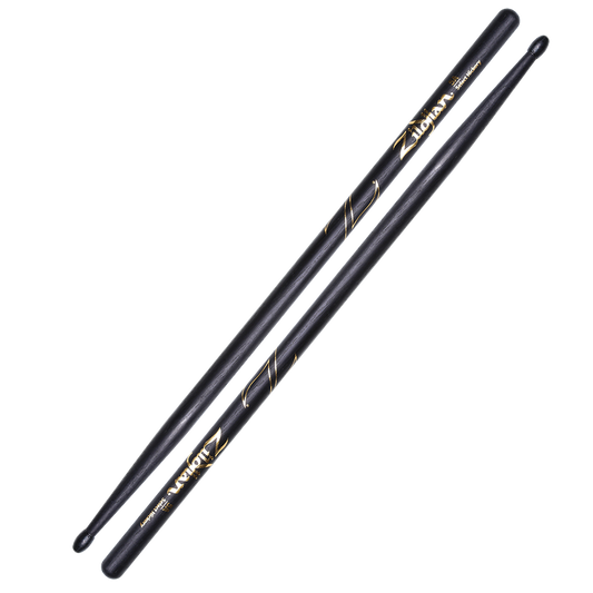 Zildjian Hickory Series 5A Nylon Tip Drumsticks in Black