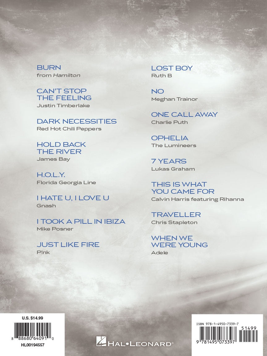 Top Hits of 2016 Big Note Piano