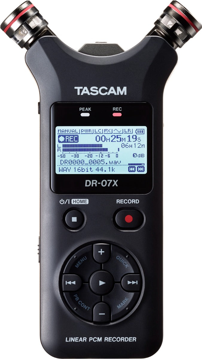 Tascam DR 07X Stereo Handheld Digital Audio Recorder and USB Audio Interface