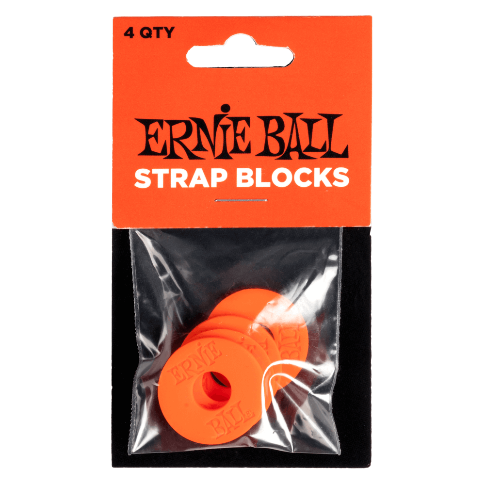 Ernie Ball Strap Blocks 4pk in Red