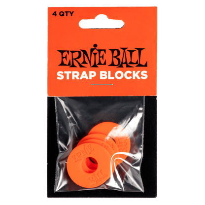 Ernie Ball Strap Blocks 4pk in Red