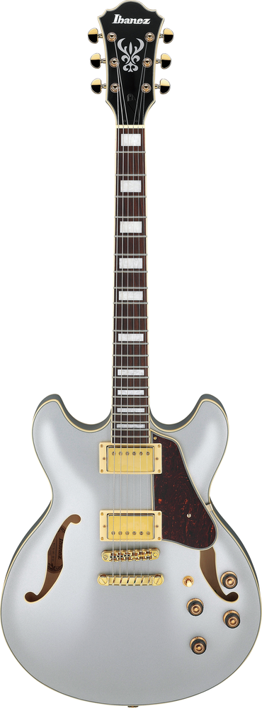Ibanez Artcore AS73G Semi Hollow Electric Guitar in Moonstone Silver Flat