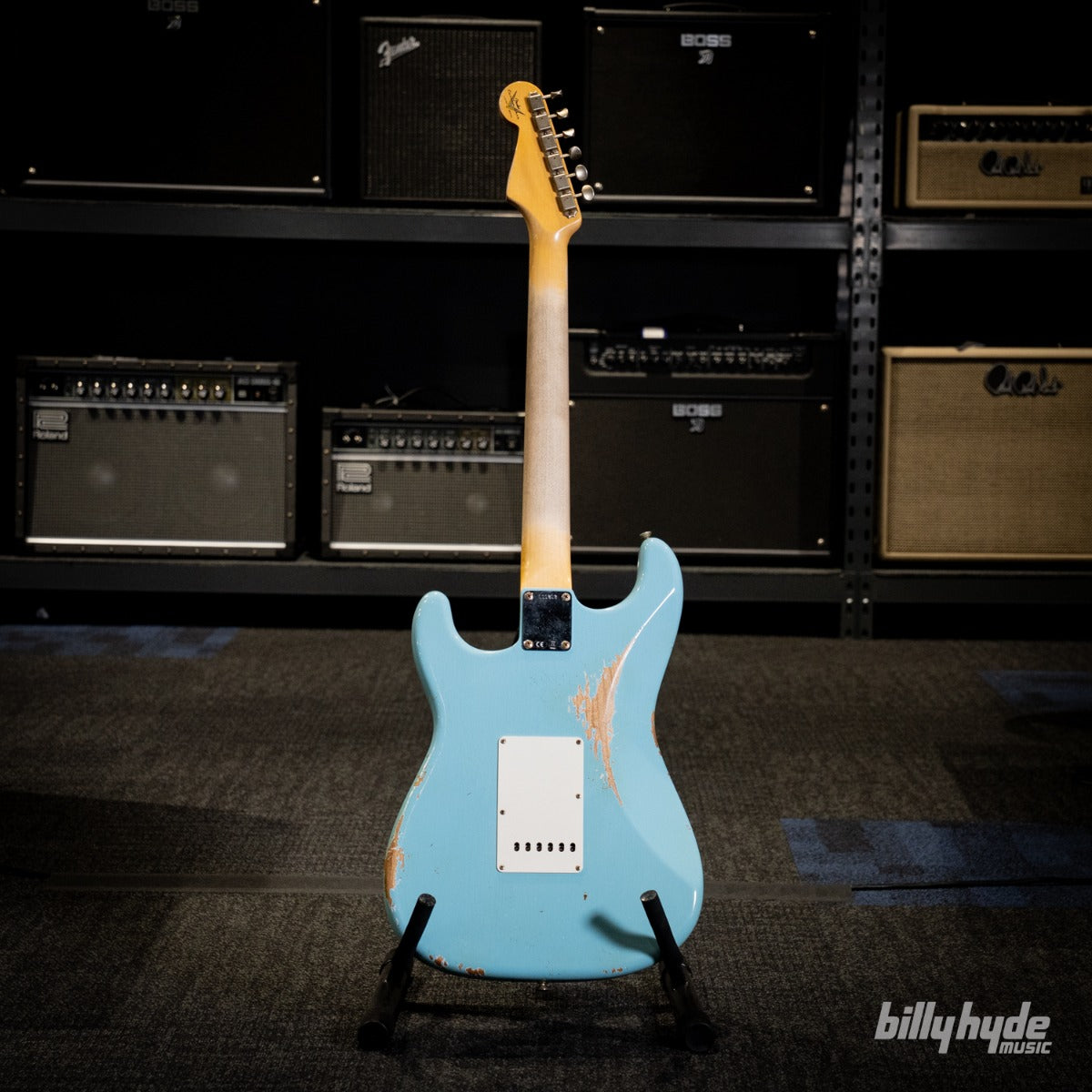 Fender Custom Shop Limited Edition 1964 L-Series Stratocaster Heavy Relic Electric Guitar in Aged Daphne Blue
