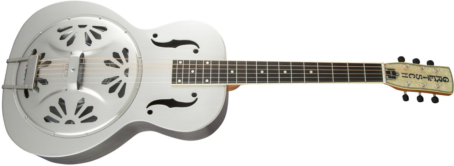 Gretsch G9221 Bobtail Steel Round-Neck A.E., Steel Body Spider Cone Resonator Guitar, Fishman Nashville Resonator Pickup