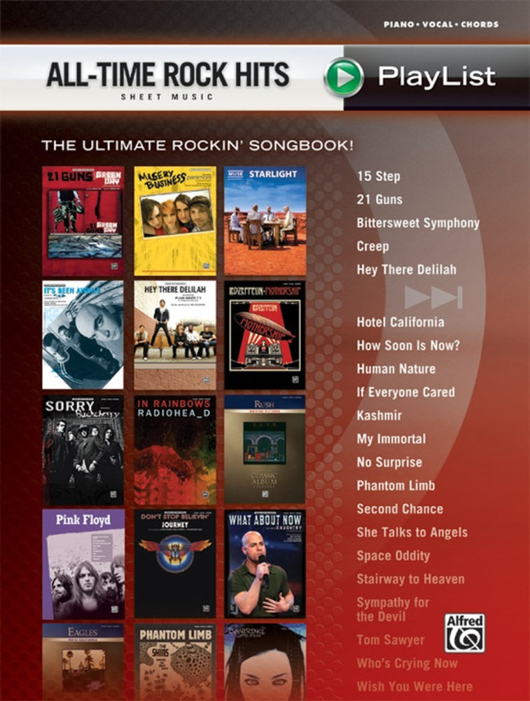 All Time Rock Hits Sheet Music Playlist PVG