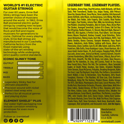 Ernie Ball Beefy Slinky Nickel Wound Electric Guitar Strings 3 Pk 11-54 Gauge