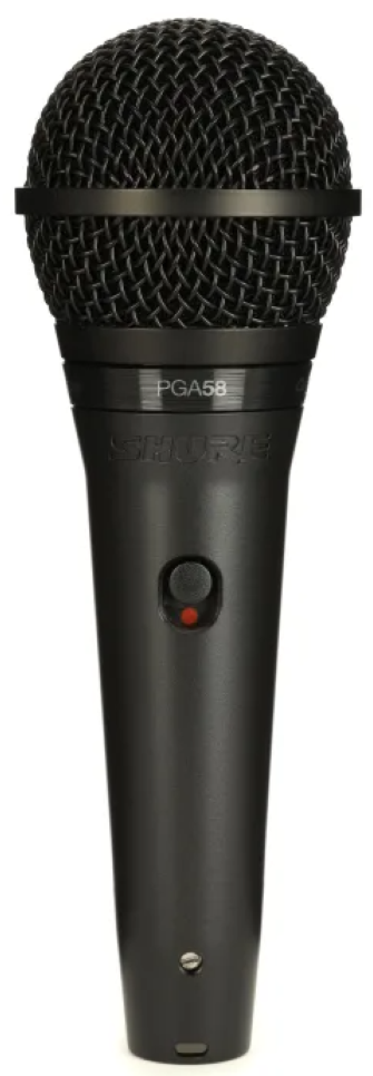 SHURE PGA58 Dynamic Microphone with XLR-XLR Cable