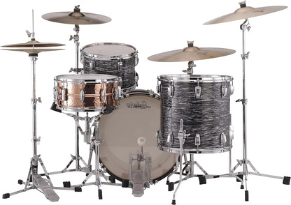 Ludwig Classic Maple Fab 3 Piece Drum Kit in Vintage Black Oyster