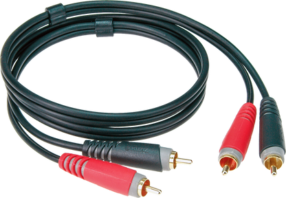 Klotz Pro Stereo Twin Cable with Straight RCA Plugs 6m