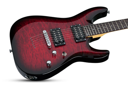 Schecter C 6 Plus in See Thru Cherry Burst