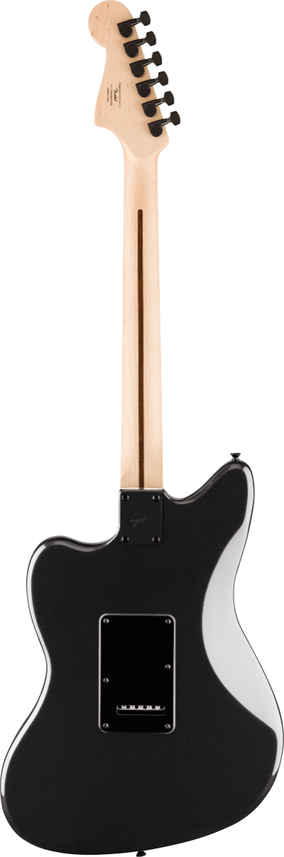 Squier FSR Affinity Series Jazzmaster, Laurel Fingerboard, Black Pickguard, Black Hardware, Matching Headstock in Metallic Black