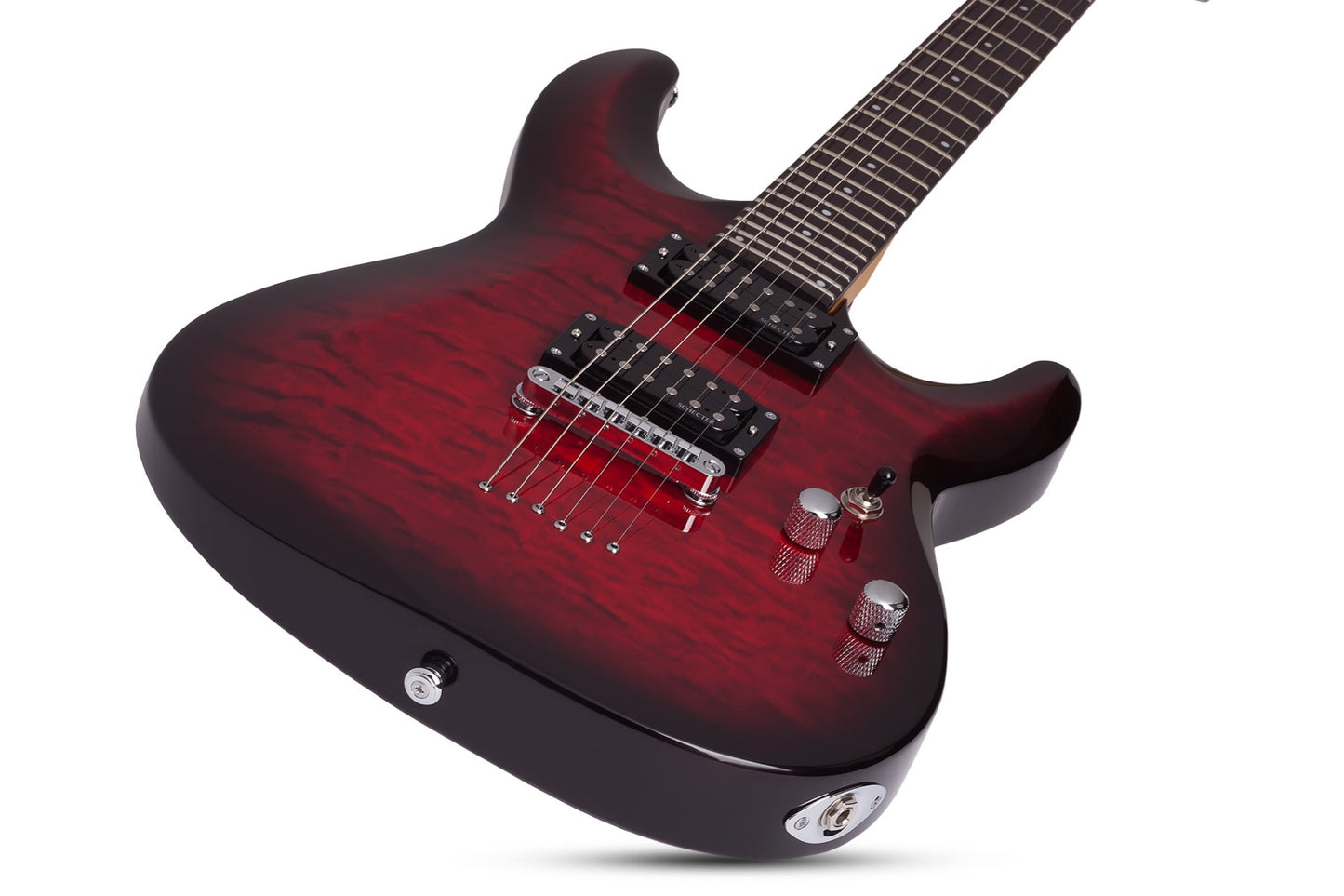 Schecter C 6 Plus in See Thru Cherry Burst