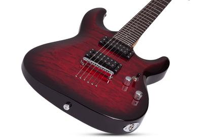 Schecter C 6 Plus in See Thru Cherry Burst