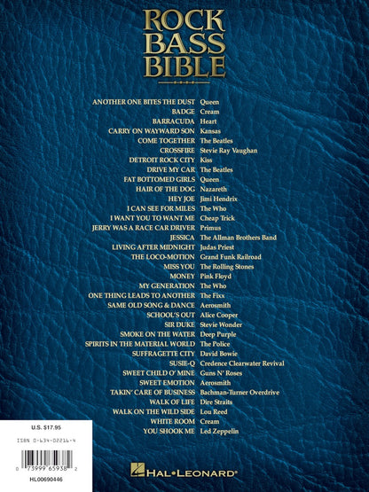 Rock Bass Bible Tab Recorded Versions