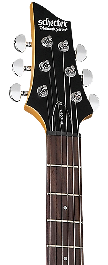 Schecter C-6 Deluxe Left Handed Electric Guitar in Satin Black