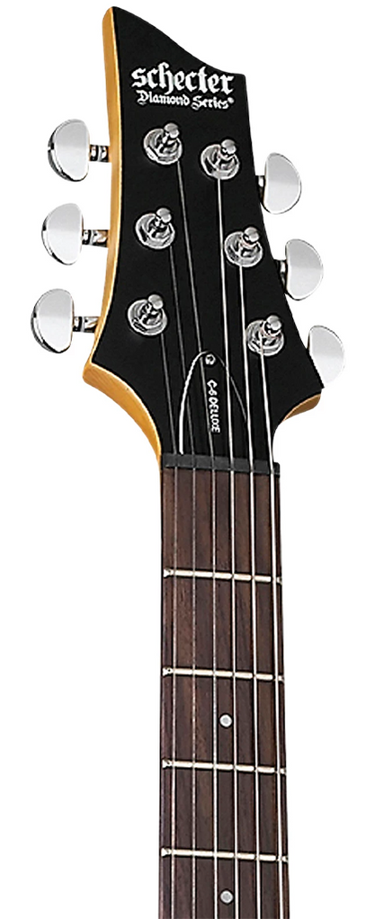 Schecter C-6 Deluxe Left Handed Electric Guitar in Satin Black