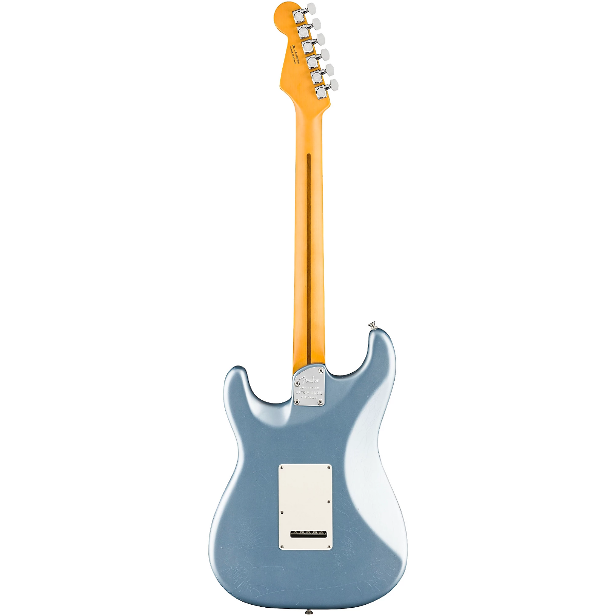 Fender American Ultra Luxe Vintage '60s Stratocaster Electric Guitar, Rosewood Fingerboard in Ice Blue Metallic