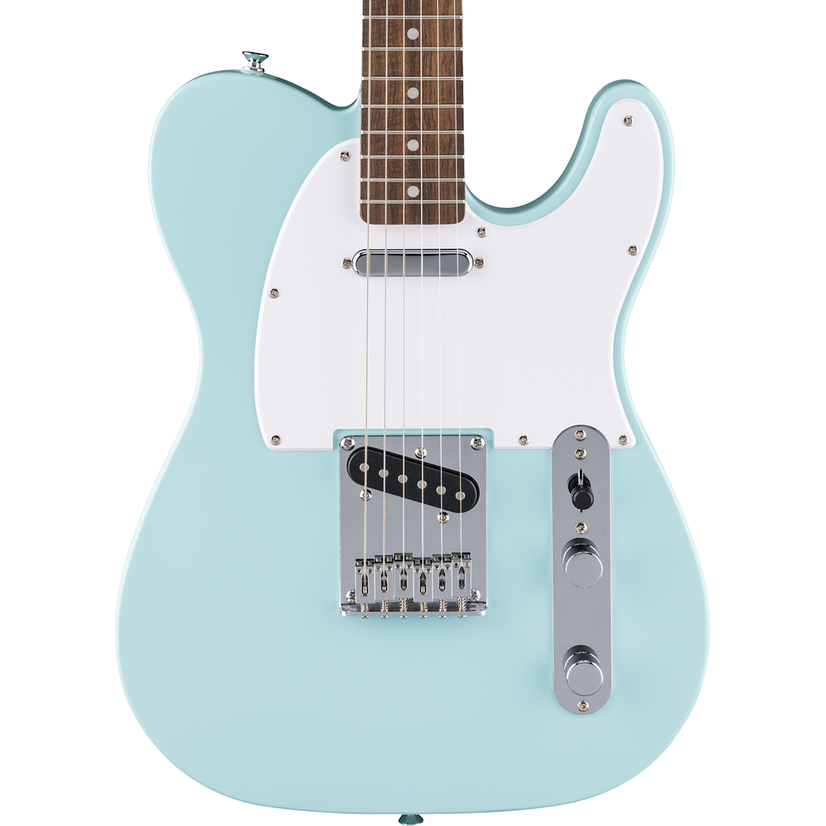 Squier FSR Squier Sonic Telecaster, Laurel Fingerboard, White Pickguard in Daphne Blue