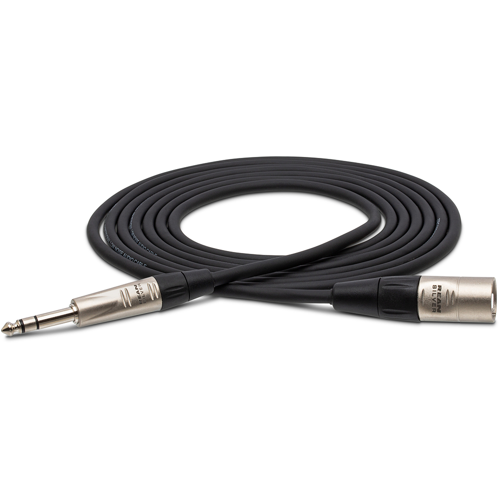 Hosa HSX010 Pro Balanced Interconnect, REAN 1/4 inch TRS to XLR3M, 10 ft / 3m
