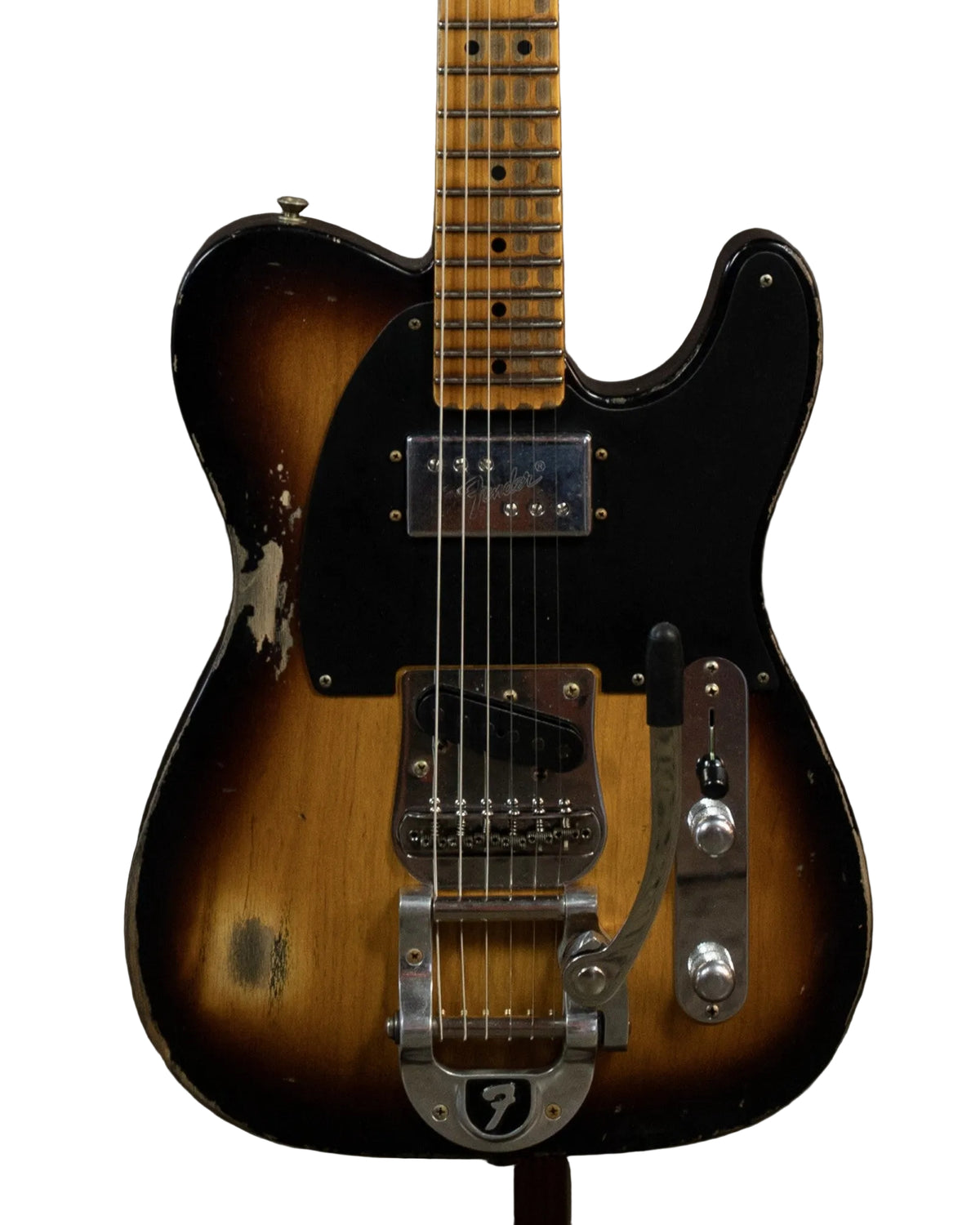Fender Custom Shop CuNiFe Blackguard Bigsby Tele Heavy Relic, 1-Piece Quartersawn Maple Neck in Faded Aged 2-Color Sunburst