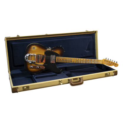 Fender Custom Shop CuNiFe Blackguard Bigsby Tele Heavy Relic, 1-Piece Quartersawn Maple Neck in Faded Aged 2-Color Sunburst