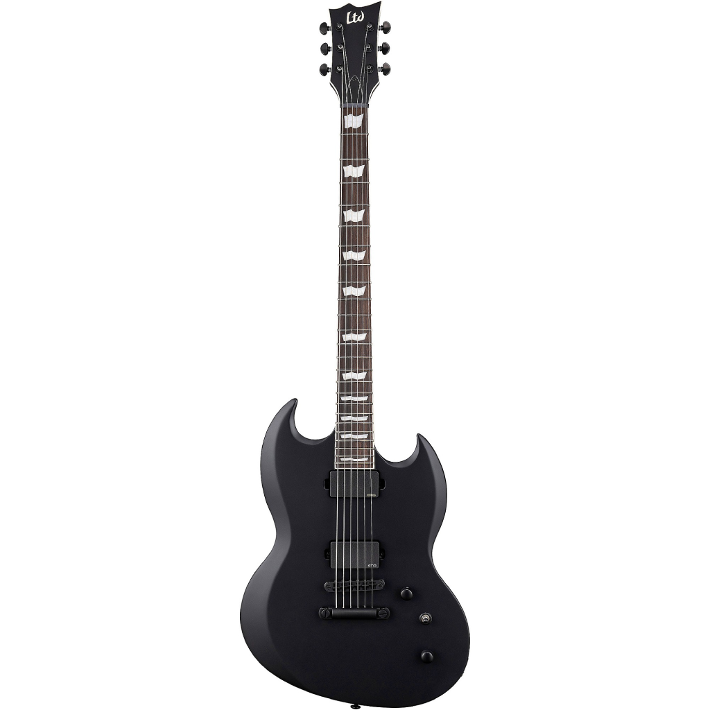 ESP LTD Viper 400 Baritone Electric Guitar in Black Satin