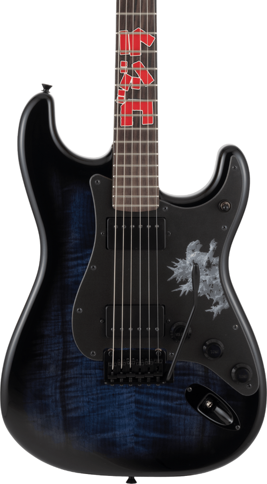 Fender Made in Japan Godzilla Stratocaster, Rosewood Fingerboard in Godzilla Blue