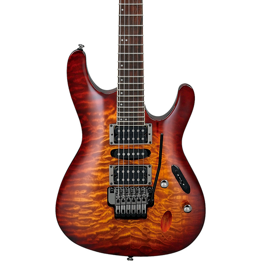 Ibanez S670QM Electric Guitar in Dragon Eye Burst