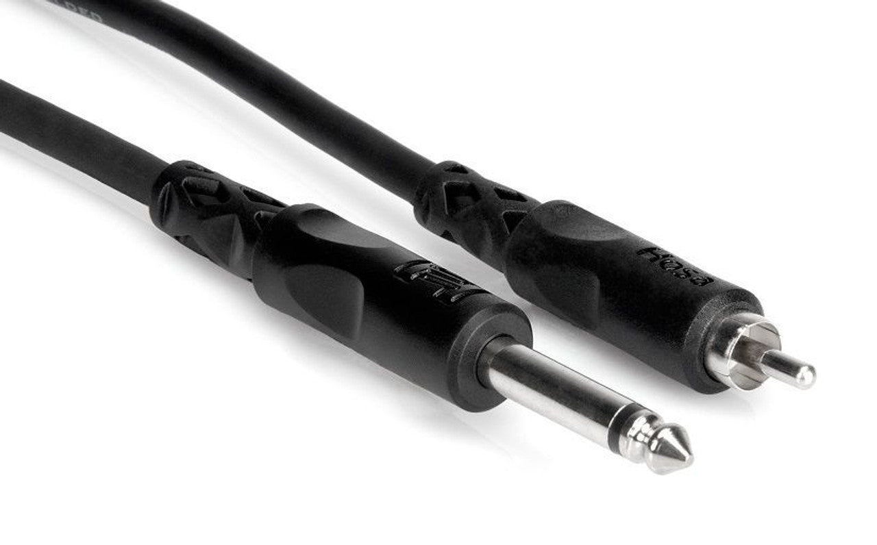 Hosa CPR103 Interconnect Cable 1/4-inch TS Male to RCA Male 3 ft