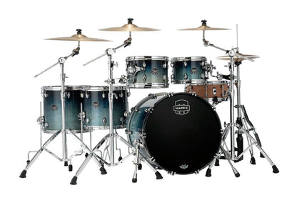 Mapex Saturn Maple Walnut 5 Piece Shell Pack in Teal Blue Fade