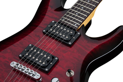 Schecter C 6 Plus in See Thru Cherry Burst