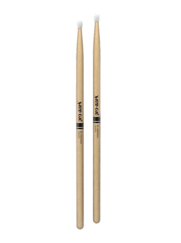 Promark Forward 5B Lacquered Hickory Nylon Tip Drumsticks