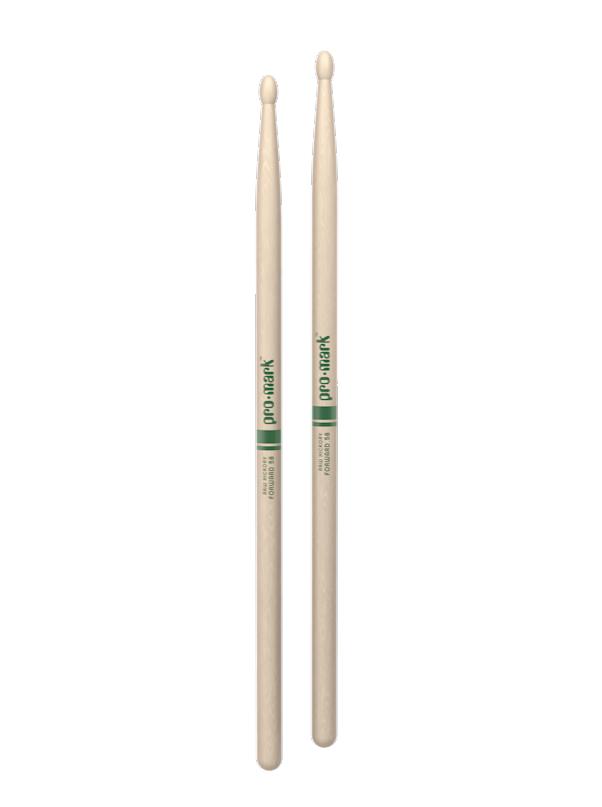Promark Forward 5B Raw Hickory Wood Tip Natural Drumsticks